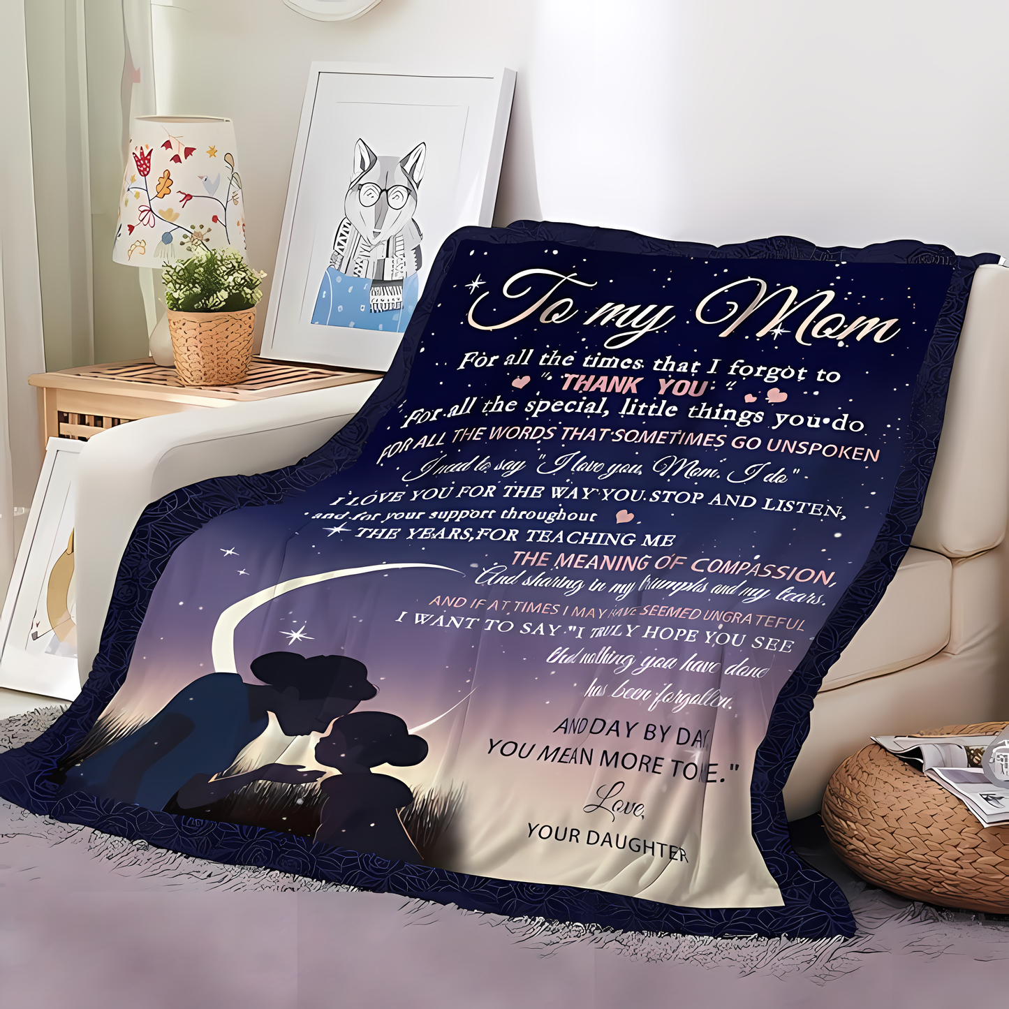 Special Gift For Your Mom Blanket - From Daughter