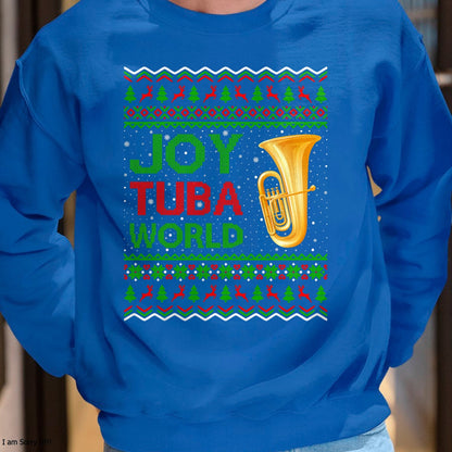 Christmas Shirts for Family, Funny christmas shirts, Christmas Unisex T-Shirt/Hoodie/Sweatshirt HLT00 - Joy Tuba World Music Lover Xmas Gift Ugly Tuba Christmas T-Shirt