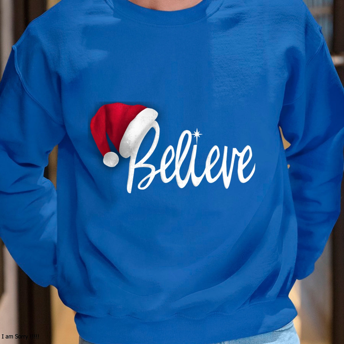 Christmas Shirts for Family, Funny christmas shirts, Christmas Unisex T-Shirt/Hoodie/Sweatshirt HLT00 - Christmas Long Sleeve T-Shirt - Believe in Santa Claus Shirt