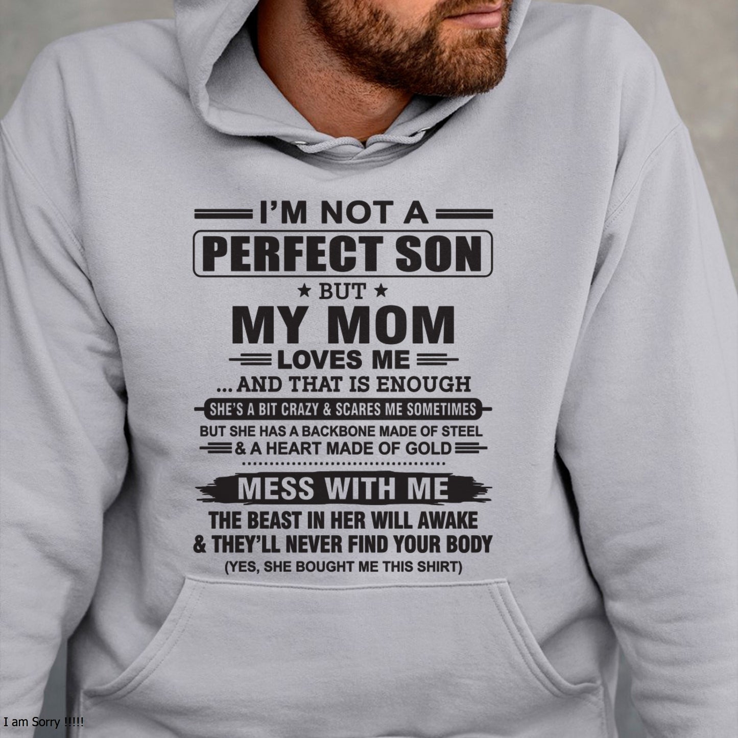 "I'M NOT A PERFECT SON BUT MY MOM LOVES ME" - Birthday Gift From January Mom / Woman - ccdi00 (SKU10-147-00)