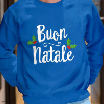 Christmas Shirts for Family, Funny christmas shirts, Christmas Unisex T-Shirt/Hoodie/Sweatshirt HLT00 - Buon Natale Italy Pride Xmas Holiday Italian Christmas T-Shirt