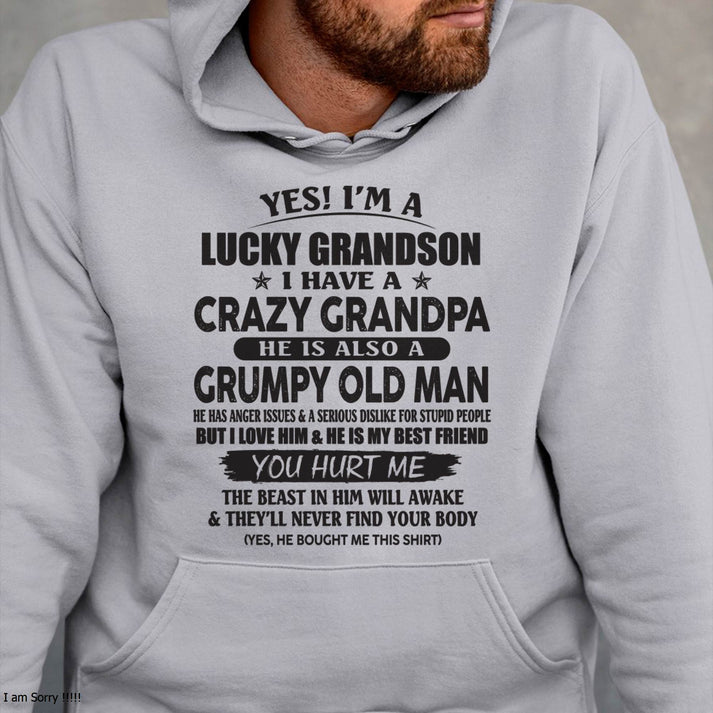 LUCKY GRANDSON OF CRAZY GRANDPA -  PERFECT GIFT FROM GRANDPA - ccdi00 (SKU12-145-00)