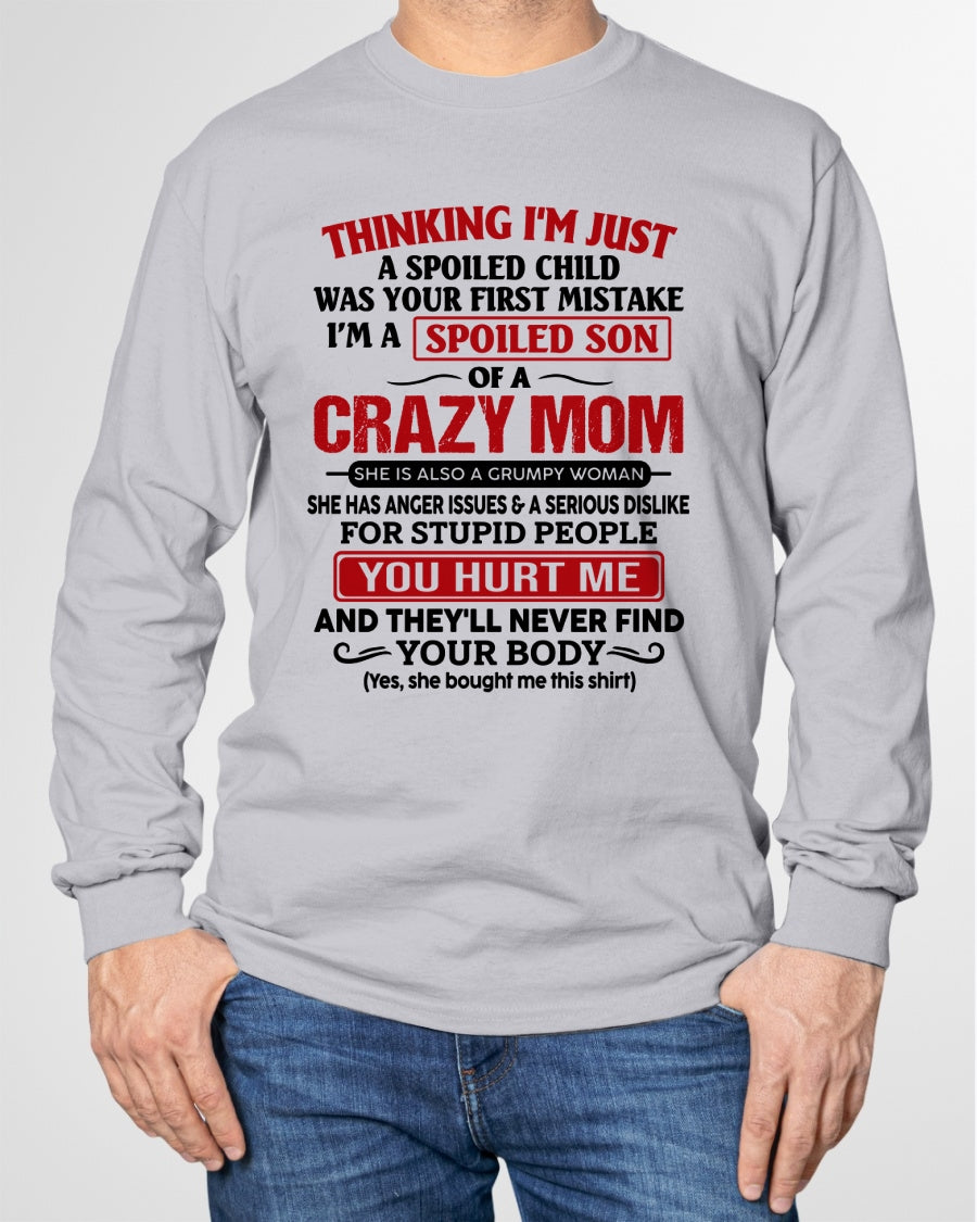 CCDI00 - Spoiled Son Of A Crazy Mom – Birthday Gift From Mom (SKU2606-119-00)
