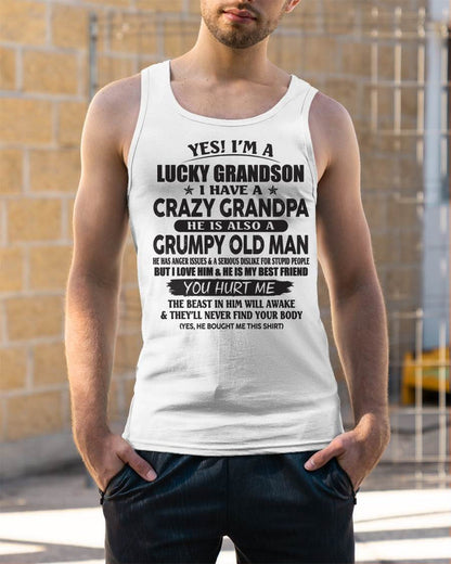 LUCKY GRANDSON OF CRAZY GRANDPA -  PERFECT GIFT FROM GRANDPA - ccdi00 (SKU12-145-00)