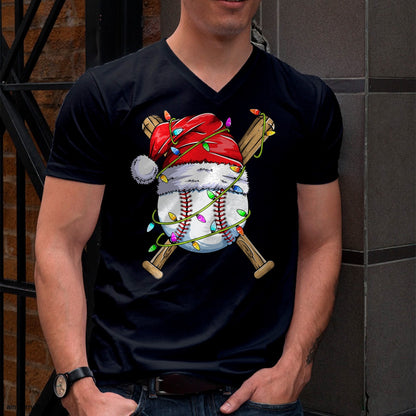 Christmas Shirts for Family, Funny christmas shirts, Christmas Unisex T-Shirt/Hoodie/Sweatshirt HLT00 - Santa Sports Design For Men Boys Christmas Baseball Player T-Shirt