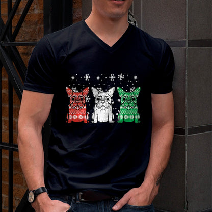 Christmas Shirts for Family, Funny christmas shirts, Christmas Unisex T-Shirt/Hoodie/Sweatshirt HLT00 - Christmas French Bulldogs Xmas Frenchie Dog Men Women Kids T-Shirt