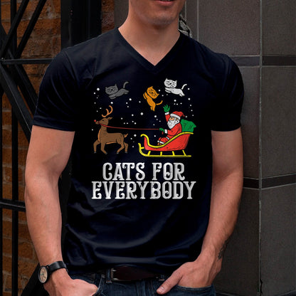 Christmas Shirts for Family, Funny christmas shirts, Christmas Unisex T-Shirt/Hoodie/Sweatshirt HLT00 - Cats For Everybody Christmas Cat Funny Xmas Women Santa T-Shirt