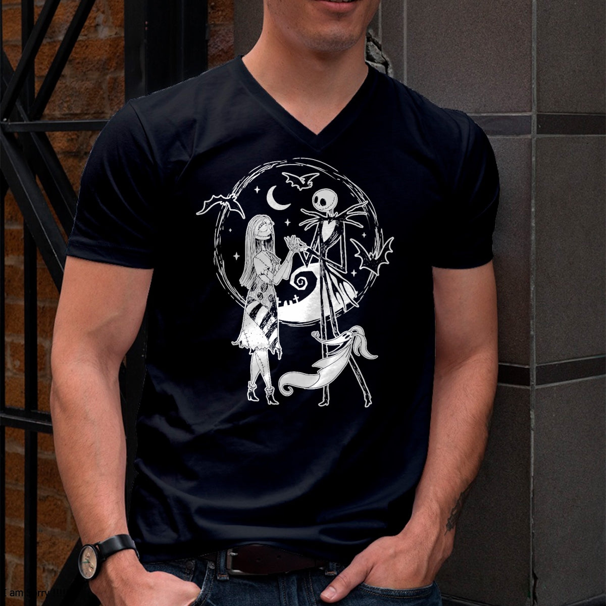 Christmas Shirts for Family, Funny christmas shirts, Christmas Unisex T-Shirt/Hoodie/Sweatshirt HLT00 - Nightmare Before Christmas - Jack Sally Zero T-Shirt