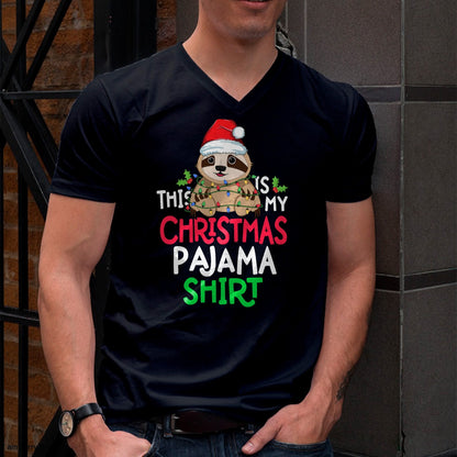 Christmas Shirts for Family, Funny christmas shirts, Christmas Unisex T-Shirt/Hoodie/Sweatshirt HLT00 - Sloth Tree Lights Funny This Is My Christmas Pyjama Shirt T-Shirt