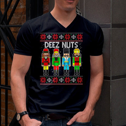 Christmas Shirts for Family, Funny christmas shirts, Christmas Unisex T-Shirt/Hoodie/Sweatshirt HLT00 - Deez Nuts Nutcracker Ugly Christmas Sweater Funny Xmas T-Shirt