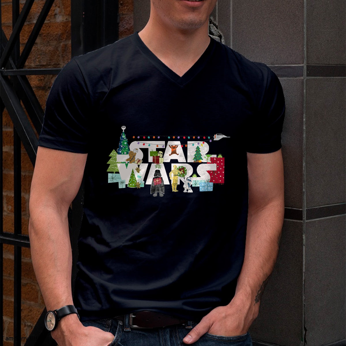 Christmas Shirts for Family, Funny christmas shirts, Christmas Unisex T-Shirt/Hoodie/Sweatshirt HLT00 - Star Wars Christmas Logo Holiday Celebration T-Shirt