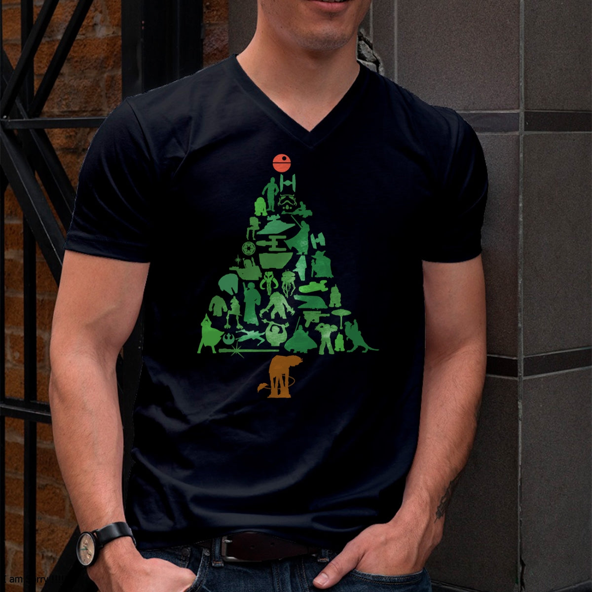 Christmas Shirts for Family, Funny christmas shirts, Christmas Unisex T-Shirt/Hoodie/Sweatshirt HLT00 - Star Wars Holiday Christmas Tree T-Shirt