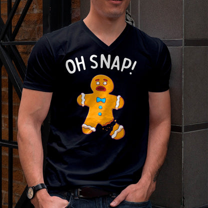 Christmas Shirts for Family, Funny christmas shirts, Christmas Unisex T-Shirt/Hoodie/Sweatshirt HLT00 - Gingerbread Man Oh Snap Christmas Funny Cookie Baking Gift Short Sleeve T-Shirt