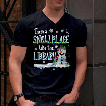 Christmas Shirts for Family, Funny christmas shirts, Christmas Unisex T-Shirt/Hoodie/Sweatshirt HLT00 - Librarian There's Snow Place Like The Library Christmas Snow T-Shirt