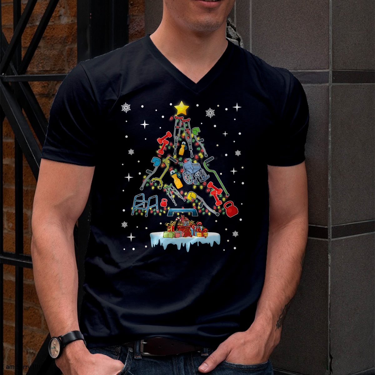 Christmas Shirts for Family, Funny christmas shirts, Christmas Unisex T-Shirt/Hoodie/Sweatshirt HLT00 - Physical Therapy Christmas PT Therapist Christmas Tree xmas T-Shirt