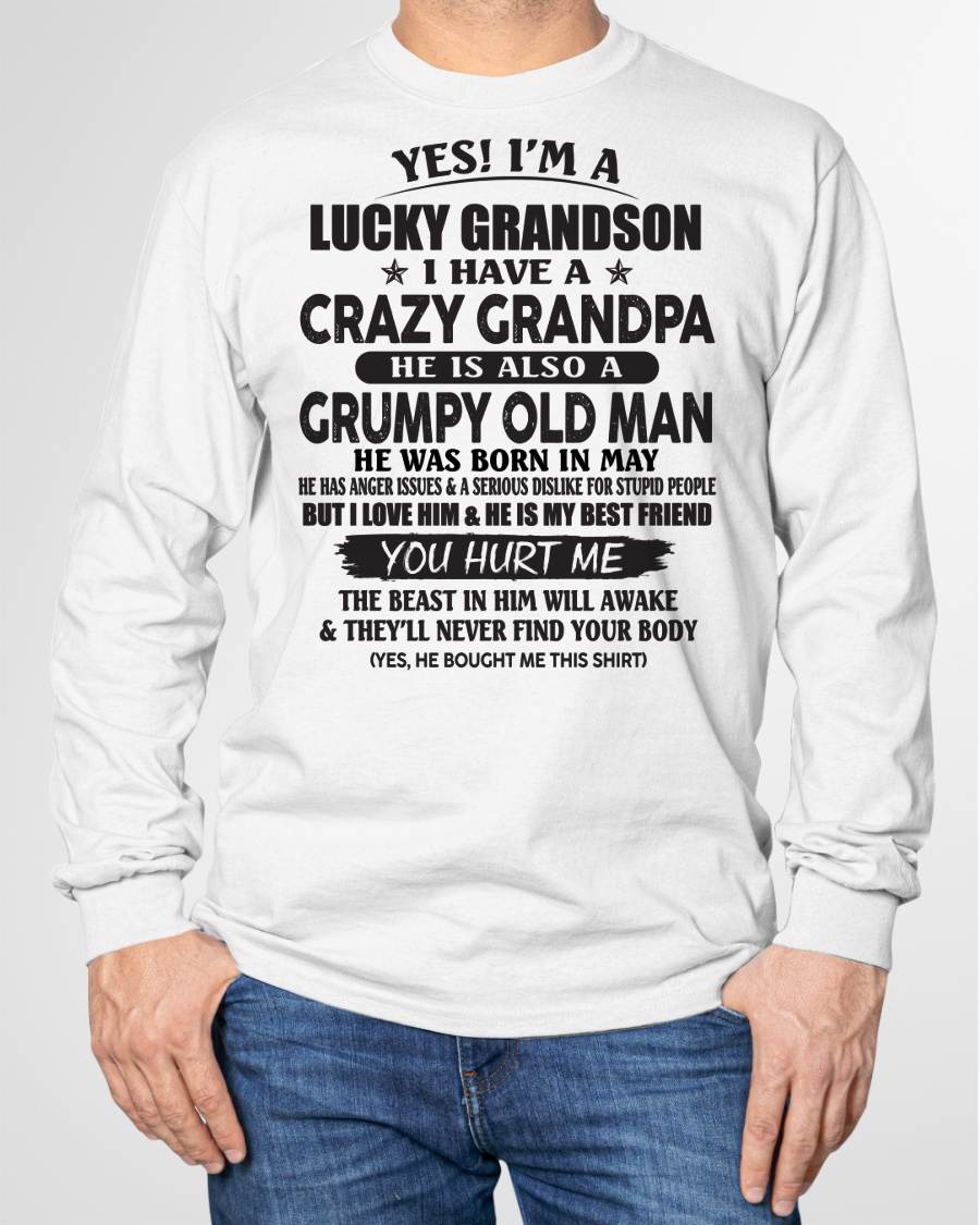 MAY - LUCKY GRANDSON OF CRAZY GRANDPA -  PERFECT GIFT FROM GRANDPA - ccdi05 (SKU12-145-05)