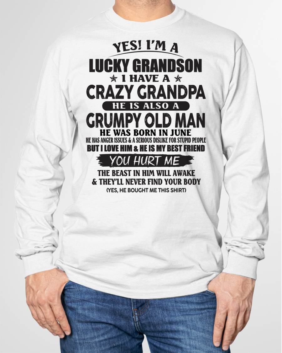 JUNE - LUCKY GRANDSON OF CRAZY GRANDPA -  PERFECT GIFT FROM GRANDPA - ccdi06 (SKU12-145-06)