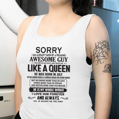 July - Sorry I am already taken by a freaking awesome guy - Gift for Wife From Husband - CCDI07 (SKU08-25-07)