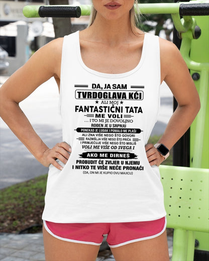 HR07 - DA, JA SAM TVRDOGLAVA KĆI T-Shirt – Rođendanski Poklon Od TATE Rođenog U Srpnju - ccdi07 (SKU2605-336-07)