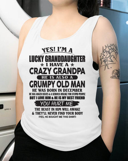 DECEMBER - LUCKY GRANDDAUGHTER OF CRAZY GRANDPA - PERFECT GIFT FOR YOUR GRANDDAUGHTER FROM GRANDPA - ccdi12 (SKU10-150-12)