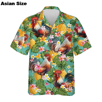 Hawaiian Shirt – Funny Animal Print Shirt – Bald Pig, Donkey & Lamb Retro Summer Style