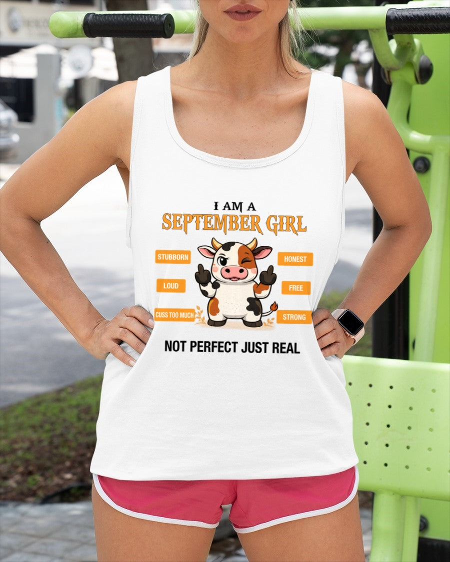 SEPTEMBER GIRL, NOT PERFECT JUST REAL - Birthday Gift For September Girls - fma ccdi09 - (SKU2604-162-09)