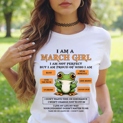 "I AM A MARCH GIRL" - Birthday Gift For March Girls - FMA ccdi03 (SKU2602-189-03)