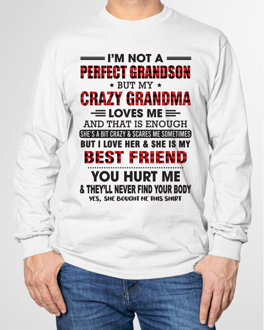 I’m Not A Perfect Grandson T-Shirt – Birthday Gift From Grandma / Woman - ccdi00 (SKU10-167-00)