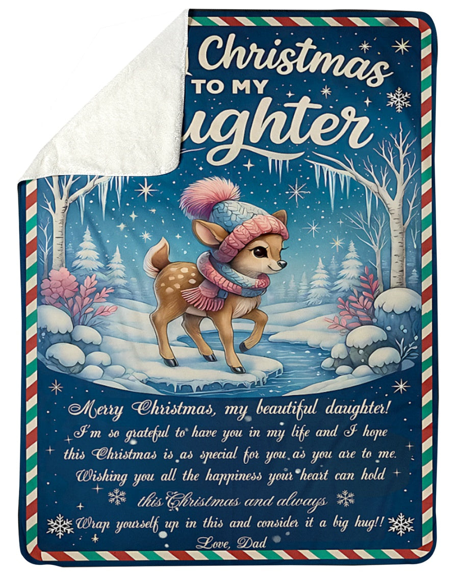 BLANKET FOR DAUGHTER FROM DAD – COMFORT & WARMTH GIFT Sherpa Fleece Blanket - FULL