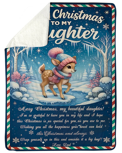 BLANKET FOR DAUGHTER FROM DAD – COMFORT & WARMTH GIFT Sherpa Fleece Blanket - FULL