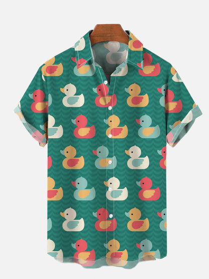 Hawaiian Shirt – Cute Duck 3D Print Hawaiian Shirt – Unisex Harajuku Style