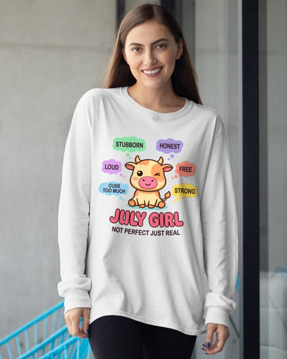JULY GIRL, NOT PERFECT JUST REAL - Birthday Gift For July Girls - fma ccdi07 - (SKU2604-161-07)