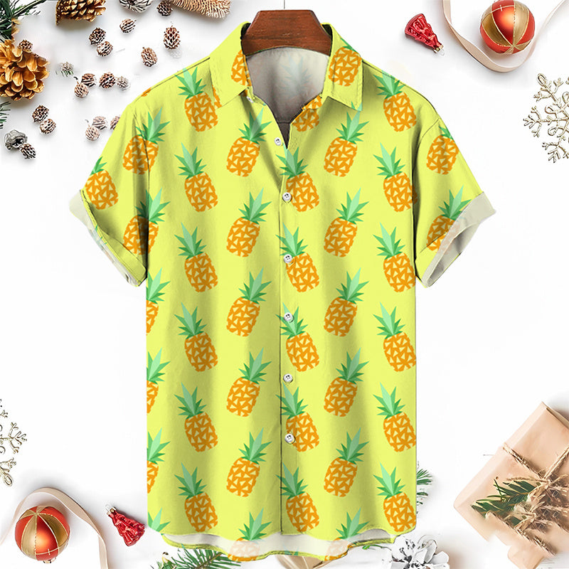Hawaiian Shirt – 3D Pineapple Hawaiian Shirt – Unisex Funny Y2K Summer Style