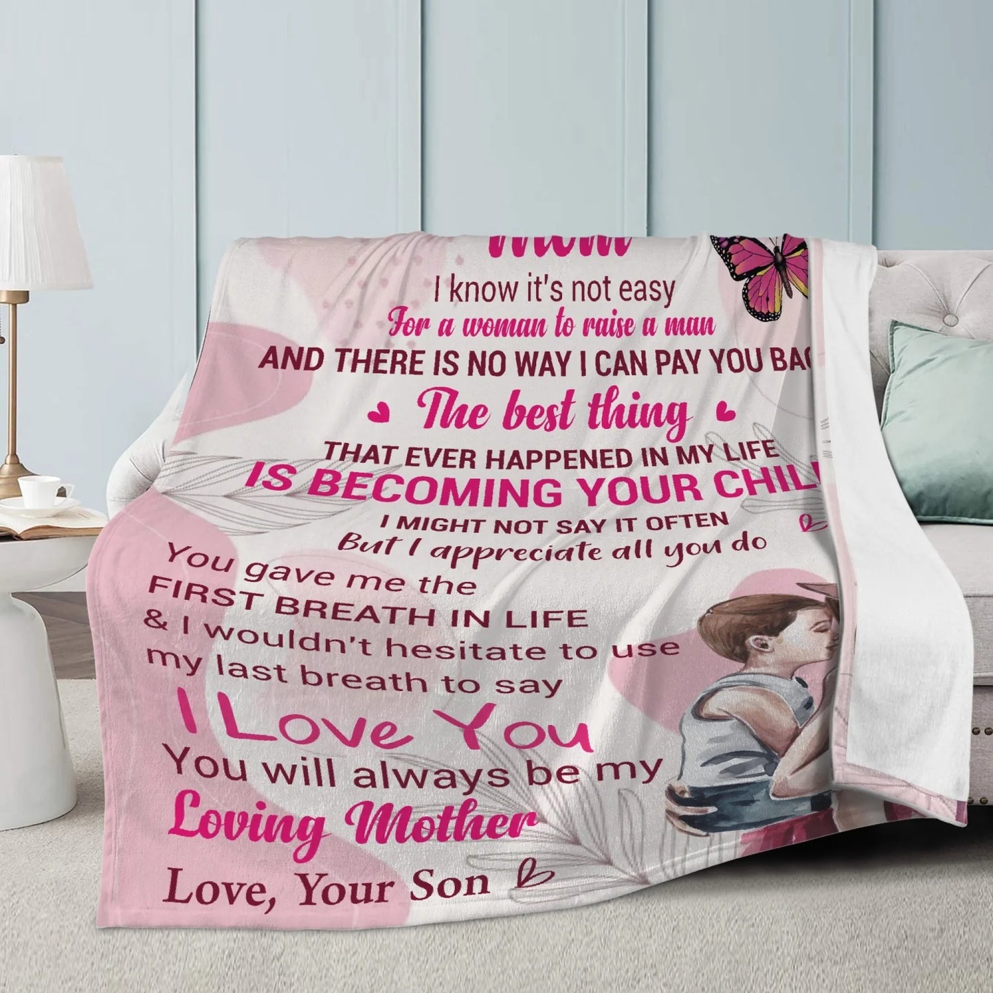 Gift for Mom Blanket - from Son