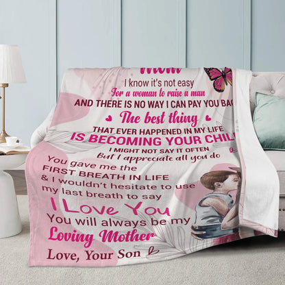 Gift for Mom Blanket - from Son