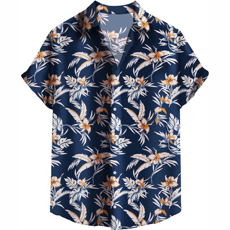 Hawaiian Shirt – Tropical Palm Tree 3D Print Hawaiian Shirt – Men’s Casual Beachwear