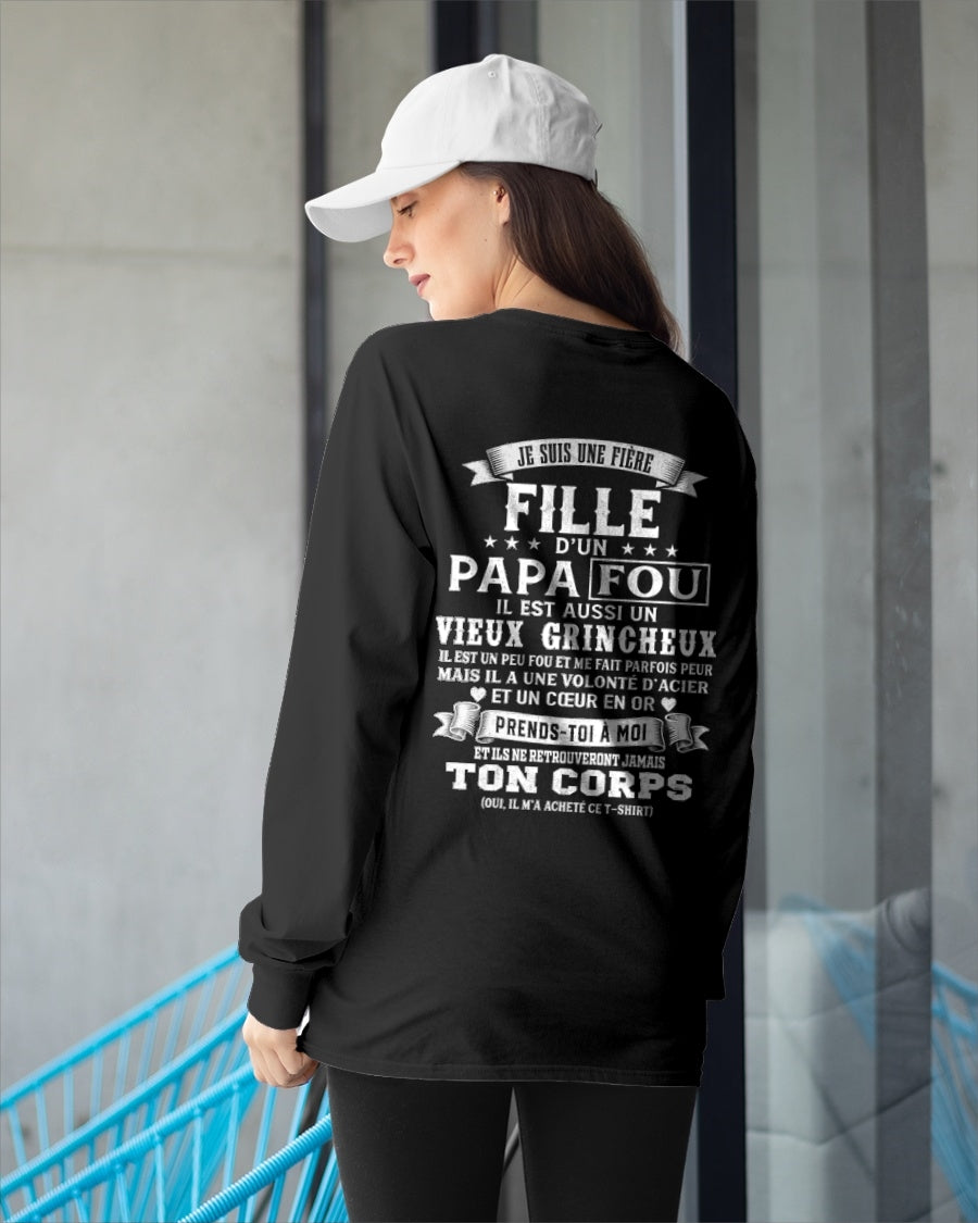 FR00 - JE SUIS UNE FIÈRE FILLE D’UN PAPA FOU – Cadeau D’Anniversaire D’un Papa - ccdi00 (SKU2605-388-00)
