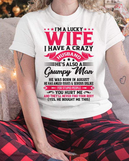 AUGUST - TO MY WIFE - I'M A LUCKY WIFE - GIFT FROM HUSBAND - CCDI08 (SKU10-136-08)