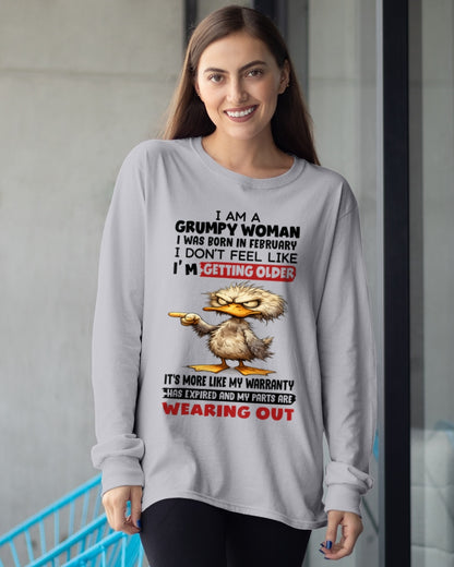 ccdi02 - Funny Grumpy Woman Shirt Born in February – Birthday Gift Idea - FMA (SKU2602-175-02)