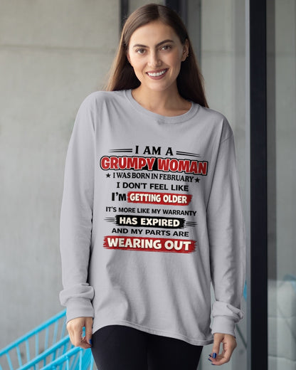 ccdi02 - Funny Grumpy Woman Shirt Born in February – Birthday Gift Idea - FMA (SKU2602-177-02)
