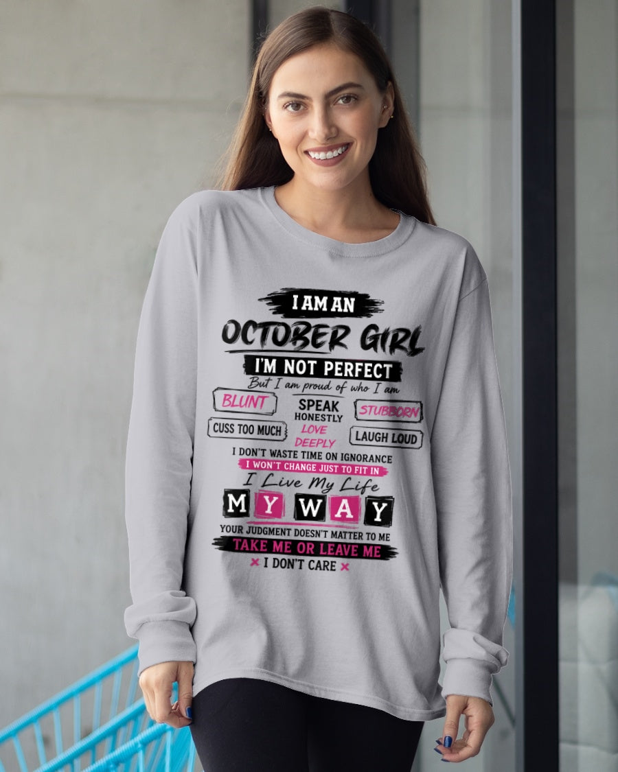 "I AM AN OCTOBER GIRL" - Birthday Gift For October Girls - FMA ccdi10 (SKU2607-102-10)