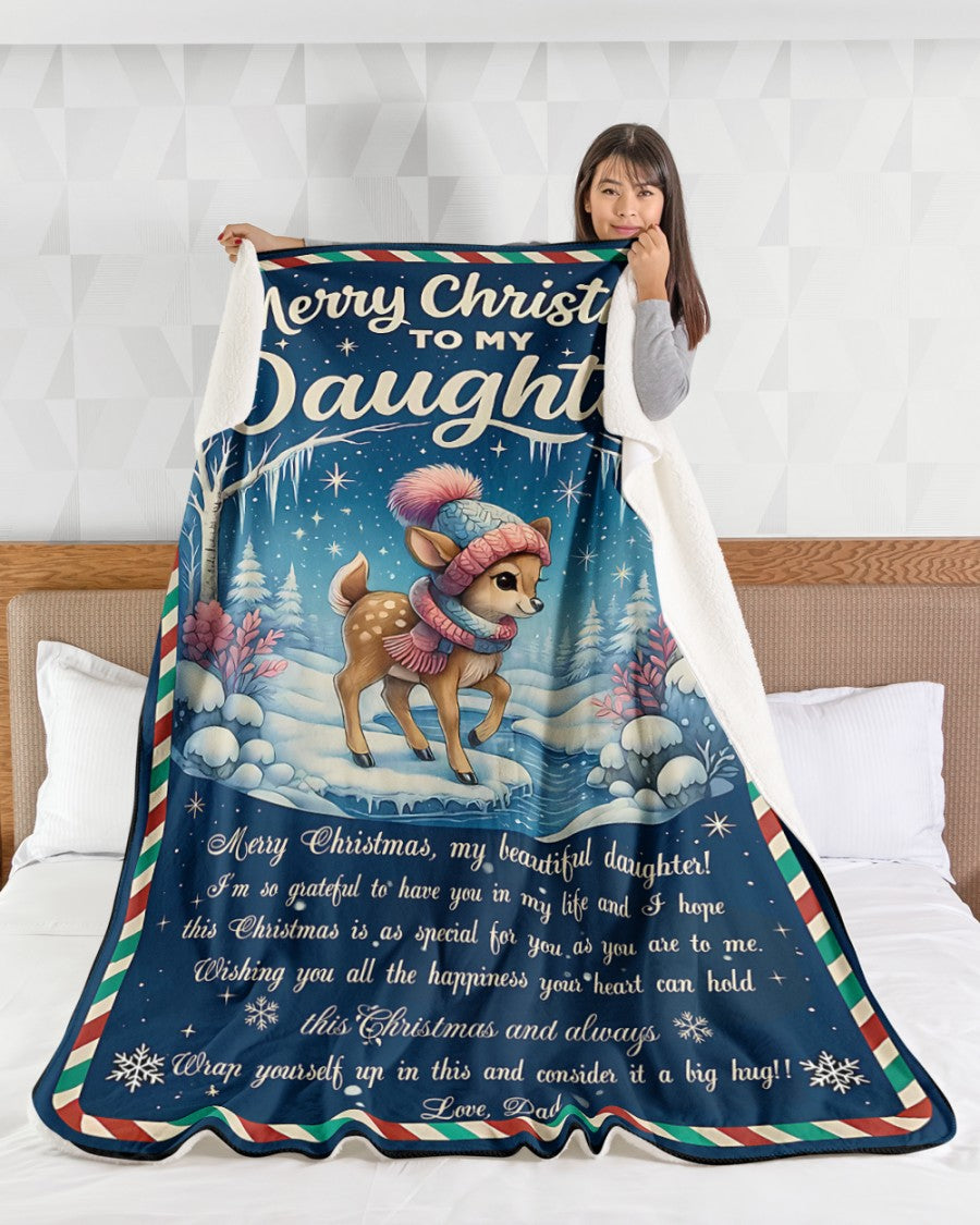 BLANKET FOR DAUGHTER FROM DAD – COMFORT & WARMTH GIFT Sherpa Fleece Blanket - FULL