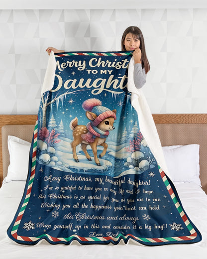BLANKET FOR DAUGHTER FROM DAD – COMFORT & WARMTH GIFT Sherpa Fleece Blanket - FULL