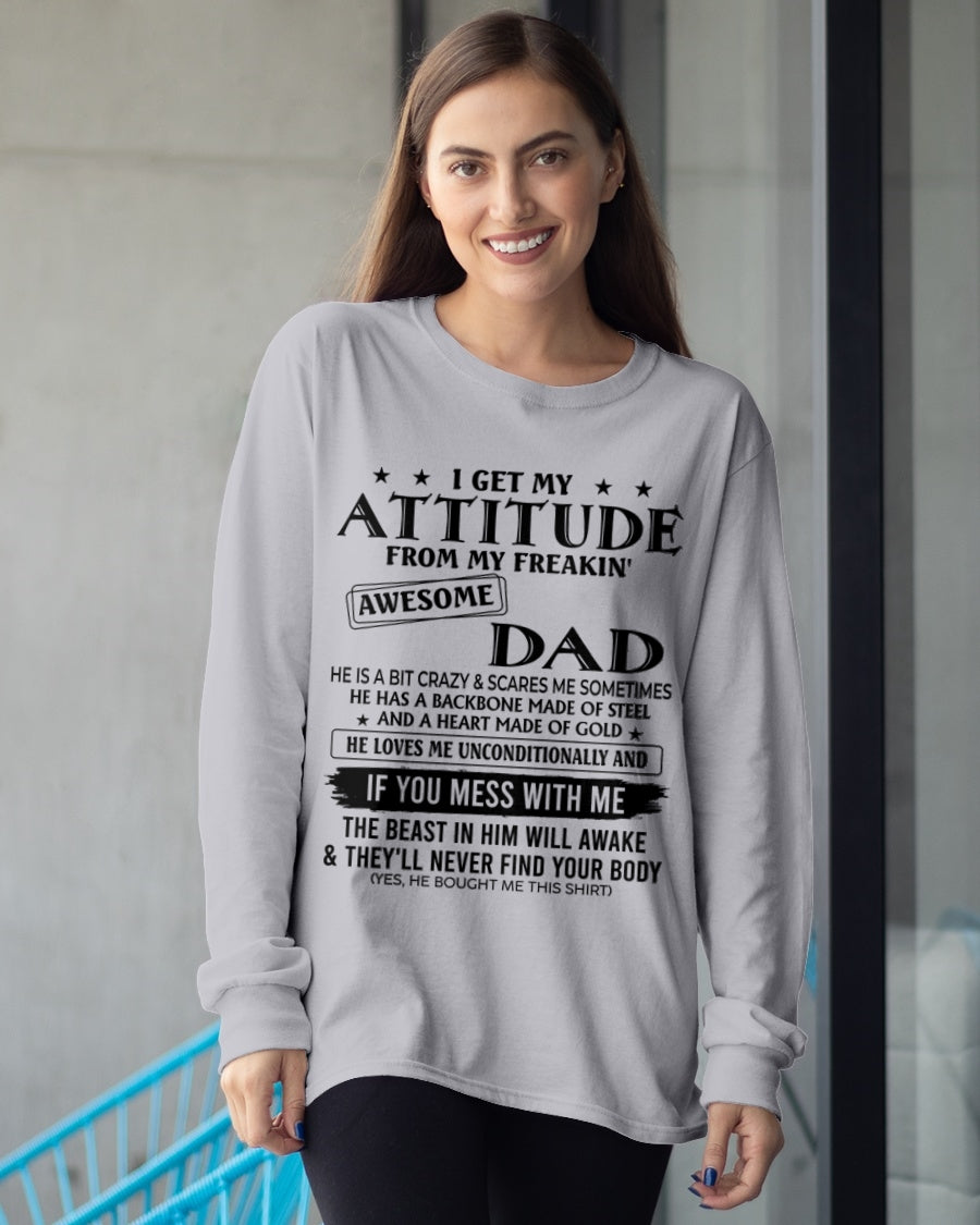 I Get My Attitude From My Freakin' Awesome Dad - Birthday Gift From Dad / Man - ccdi00 (SKU2603-237-00)