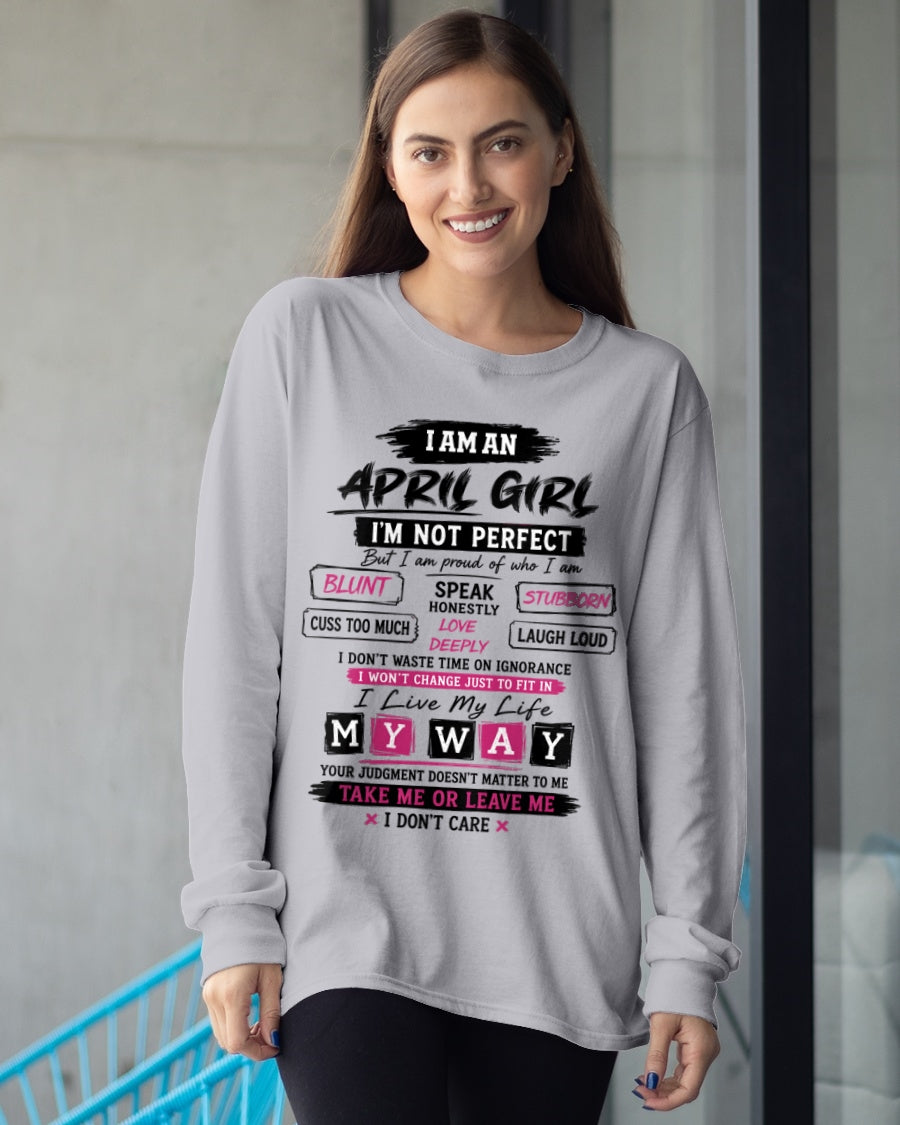 "I AM A APRIL GIRL" - Birthday Gift For April Girls - FMA ccdi04 (SKU2607-102-04)
