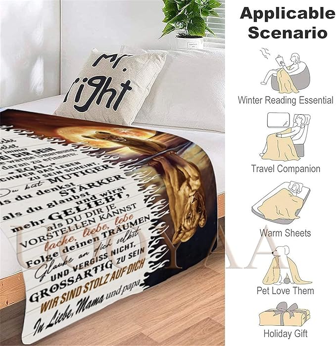 Besonderes Geschenk für deine Tochter – Decke von Mama Papa