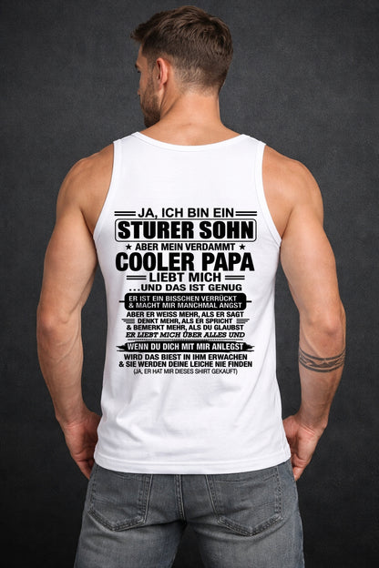 DEU00 - JA, ICH BIN EIN STURER SOHN T-SHIRT – GEBURTSTAGSGESCHENK VON EINEM -PAPA - ccdi00 (SKU2606-257-00)