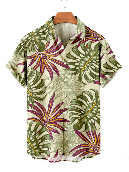Hawaiian Shirt – Men’s Floral Hawaiian Shirt – Casual Summer Vacation Wear