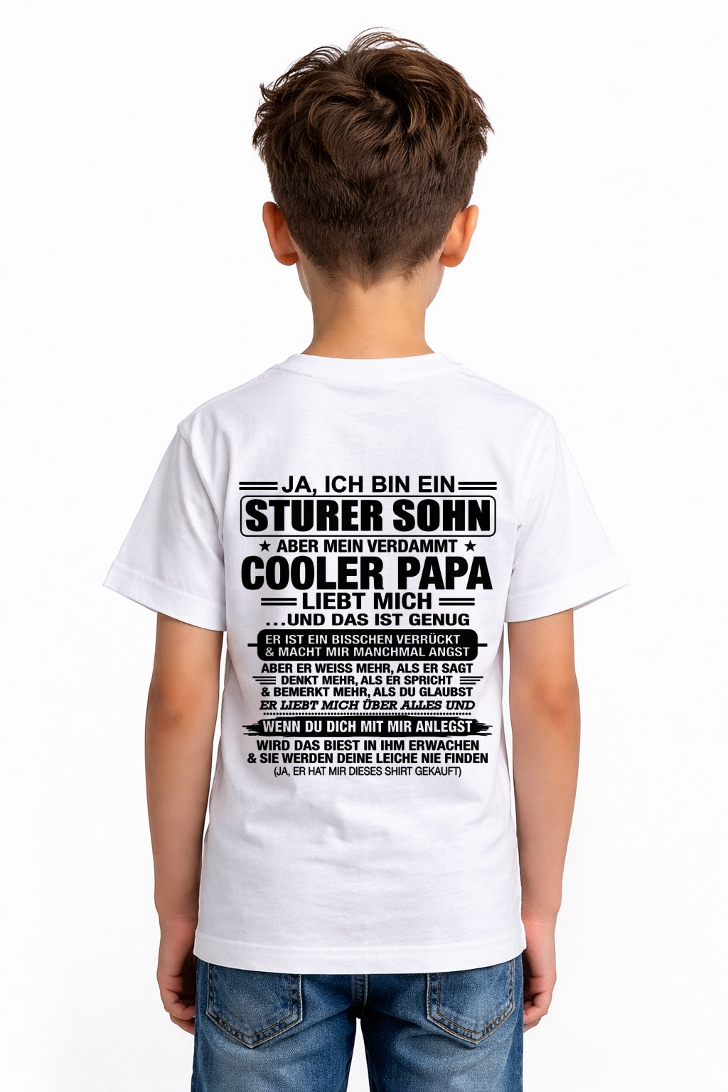 DEU00 - JA, ICH BIN EIN STURER SOHN T-SHIRT – GEBURTSTAGSGESCHENK VON EINEM -PAPA - ccdi00 (SKU2606-257-00)