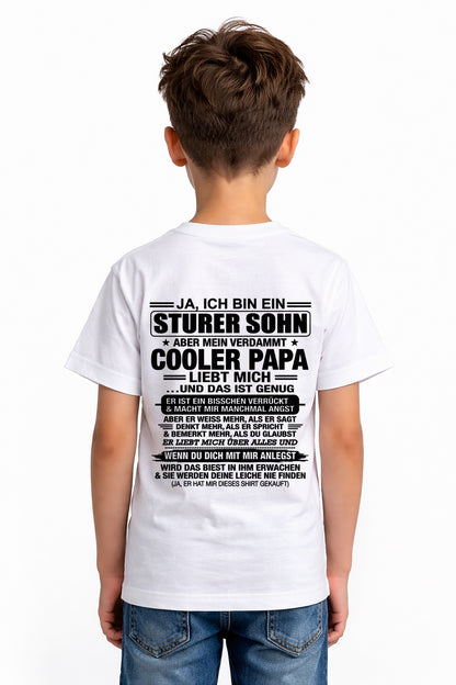 DEU00 - JA, ICH BIN EIN STURER SOHN T-SHIRT – GEBURTSTAGSGESCHENK VON EINEM -PAPA - ccdi00 (SKU2606-257-00)